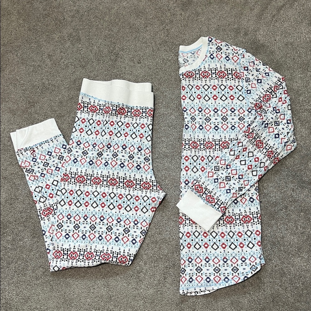Cuddl Duds Thermal Pajama Set Long Sleeve And Pants Size XL